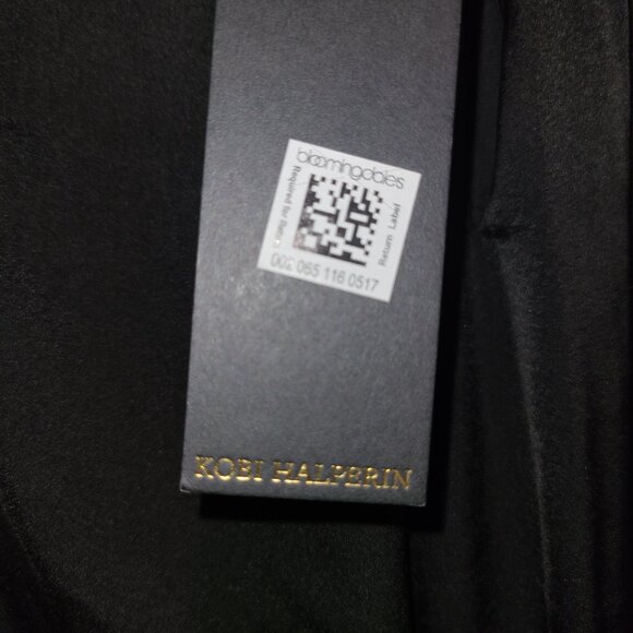 Kobi Halperin Rosanne Black Maxi Dress NWT $398 Size M Mock Drawstring Lined - Picture 9 of 16